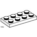 LEGO 2x4 blanc Plates 3484