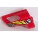 LEGO 3D Paneel 6 met Rood en Zilver Patroon en &#039;6&#039; Sticker (32528)