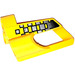 LEGO 3D Panel 6 con Plateado, Negro, y Amarillo Checkered (Lado A) Pegatina (32528)