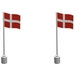 LEGO 5 Danish Flags Set 1242D