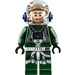 LEGO A-Aile Pilote avec Vert Foncé Jumpsuit (Smile / Scared) Minifigurine