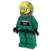 LEGO A-wing Pilot with Green Jumpsuit and Transparent Yellow Visor with Headset Minifigure