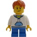 LEGO Advent kalender Boy met Wit Hoodie minifiguur