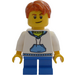 LEGO Advent Calendar Boy with White Hoodie Minifigure