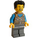 LEGO Adventurer con Negro Cabello corto y Bebé Carrier Minifigura