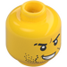 LEGO Agent Jack Fury with Helmet and Shoulder Armor Minifigure Head (Recessed Solid Stud) (3626 / 20427)