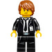 LEGO Agent Max Burns jossa Musta Puku Minihahmo