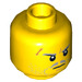 LEGO Agent Solomon Blaze Minifigure Hoofd (Verzonken Solid Stud) (18339)