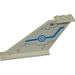 LEGO Aircraft Tail 12 x 2 x 5 with Dark Azure Stripe and Target Pattern Model Left Sticker (18988)