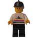 LEGO Airport Brandmand med Sort Hjelm  Minifigur