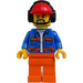 LEGO Airport Flagger with Blue Jacket Minifigure