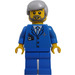 LEGO Airport Worker sisällä Sininen Uniform Minihahmo