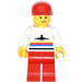 LEGO Airport Worker mit rot Deckel und rot Beine Minifigur