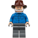 LEGO Alan Grant med Dark Brun Fedora Hatt Minifigur