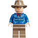 LEGO Alan Grant с Тъмен тен Fedora Шапка Минифигурка