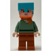 LEGO Alex met Donkeroranje Poten en Medium azuurblauw Helm Minifiguur