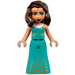 LEGO Amelia with Turquoise Dress with Gold Diamonds Minifigure