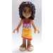 LEGO Andrea, Bright Light Orange Skirt, Magenta Haut Figurine