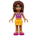 LEGO Andrea Polka Dot Parte superior y Bright Luz Naranja Miniskirt Minifigura