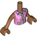 LEGO Andrea Torso, with Bright Pink Shirt with Red Cross Logo and Tan Pocketts (92456)