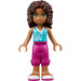 LEGO Andrea mit Aqua oben und Lila Shorts Minifigur