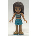 LEGO Andrea mit Blau Weste und Gold Sandals Minifigur