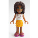 LEGO Andrea with Bright Light Orange Layered Skirt and White Top Minifigure