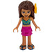 LEGO Andrea met Dark Blauw Halter Top Minifiguur