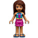 LEGO Andrea met Turquoise en Magenta Top Minifiguur