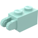 LEGO Aqua Hinge Brick 1 x 2 Locking with 2 Fingers (Vertical End) (30365 / 54671)