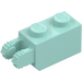 LEGO Aqua Hinge Brick 1 x 2 Locking with 2 Fingers (Vertical End) (30365 / 54671)