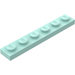 LEGO Aquan värinen Levy 1 x 6 (3666)