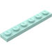 LEGO Aqua Plaat 1 x 6 (3666)