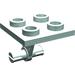 LEGO Aqua assiette 2 x 2 Mince avec Dual roues Titulaire avec broches fendues (4870)