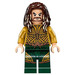 LEGO Aquaman med Dark Brun Langt hår og Mørk grønn Ben Minifigur