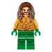 LEGO Aquaman med Dark Brun Langt hår og Grøn Ben Minifigur