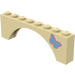 LEGO Arch 1 x 8 x 2 with Butterfly (Right) Sticker Thick Top and Reinforced Underside (3308)