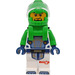 LEGO Astronaut - Světle zelená Vesmír Oblek Minifigurka