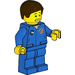 LEGO Astronaut im Blau Flight Anzug mit Scared Gesicht Minifigur