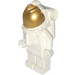 LEGO Astronaut Mannequin - Wit met Wit Helm en Metallic Gold Vizier minifiguur
