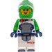 LEGO Astronaut med Grøn Hjelm Minifigur