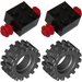 LEGO Axle Brick with Small Wheels Set 40-2