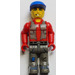 LEGO Bank Robber with Dark Gray Legs and Red Shirt Minifigure