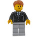 LEGO Bank Secretary Figurine avec lignes sur les cotés