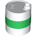 LEGO Barrel 2 x 2 x 2 with Green Stripe (12020 / 63015)