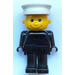 LEGO Basic Figure - Zwart Poten en Wit Hoed minifiguur