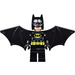 LEGO Batman mit Schwarz Anzug und Gelb Gürtel mit Flügel und Schwarz Stirnband Minifigur