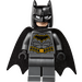 LEGO Batman with Dark Stone Gray Suit and Gold Outline Belt with Spongy Cape Minifigure