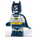 LEGO Batman with Gray Suit and Yellow Belt with Dark Blue Boots and Rubber Cape Minifigure