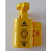 LEGO Balk 1 x 3 met Shooter Vat met Zwart &#039;CAUTION&#039; en Driehoeken aan each Kant Sticker (35456)